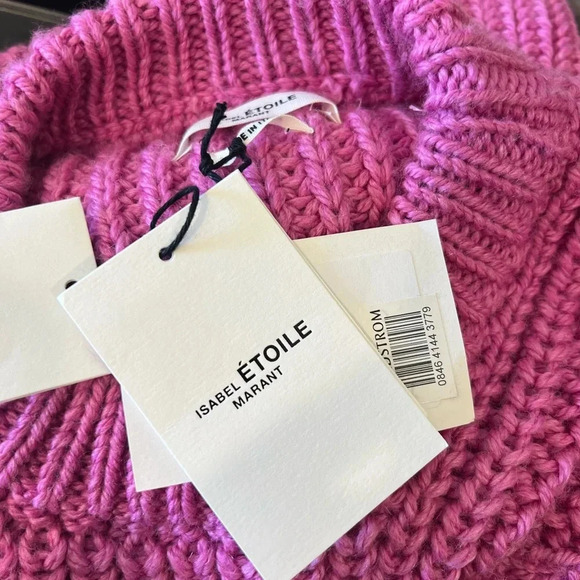 ISABEL MARANT ÉTOILE NWT Pleane Shaker Knit Sweater Jumper Pink 40 - Picture 12 of 14